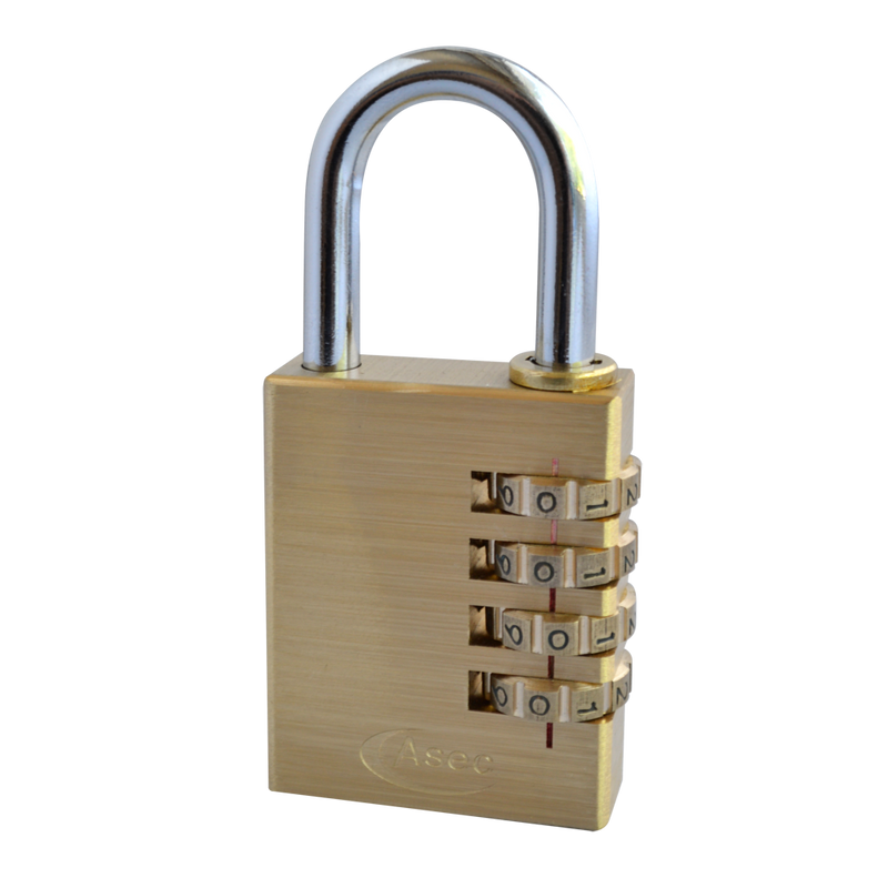 ASEC 4 Wheel Combination Padlock
