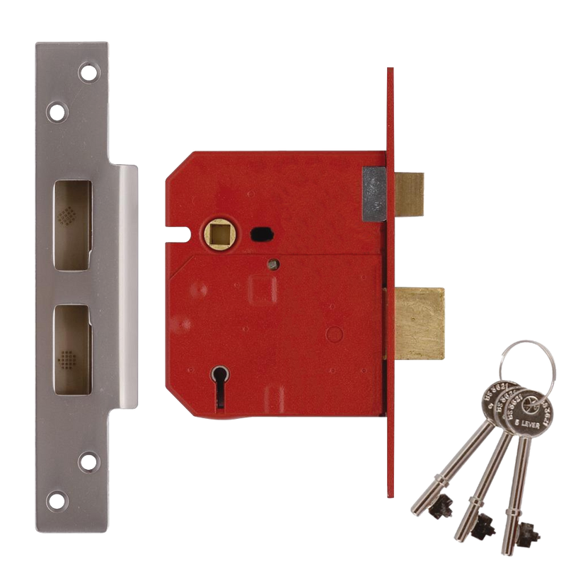 UNION 2234E 3.0” BS 5 Lever Sashlock in Satin Chrome