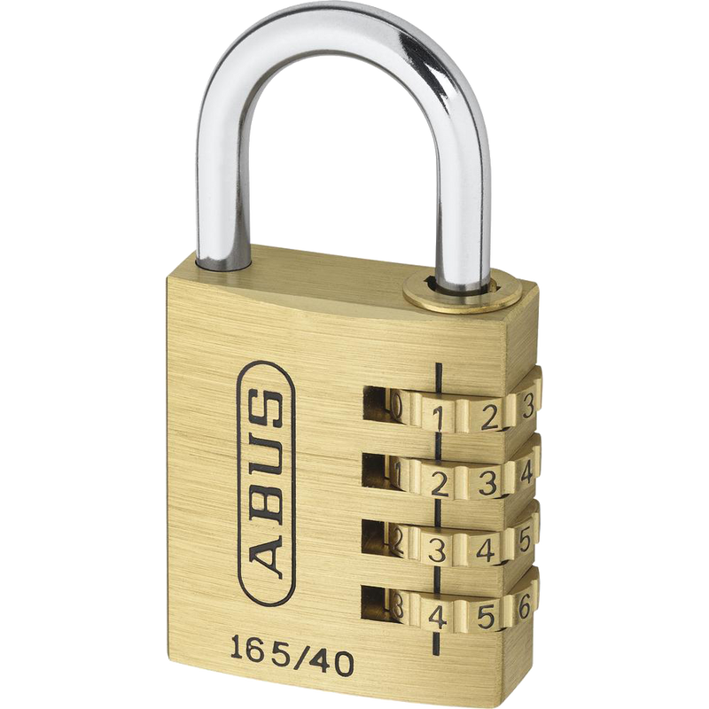 ABUS 165 Series 40mm Brass Combination Open Shackle Padlock