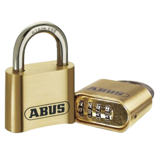 ABUS 180IB Series 50mm Brass Combination Padlock with Stainless Steel Open Shackle