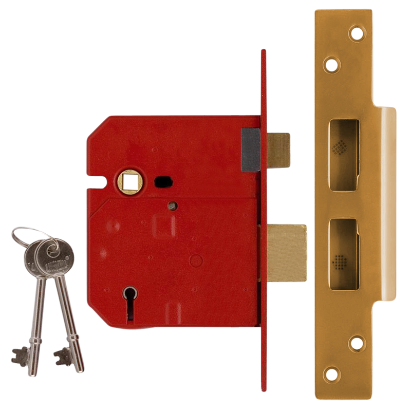 UNION 2234 5 Lever 3.0” Sashlock in Brass