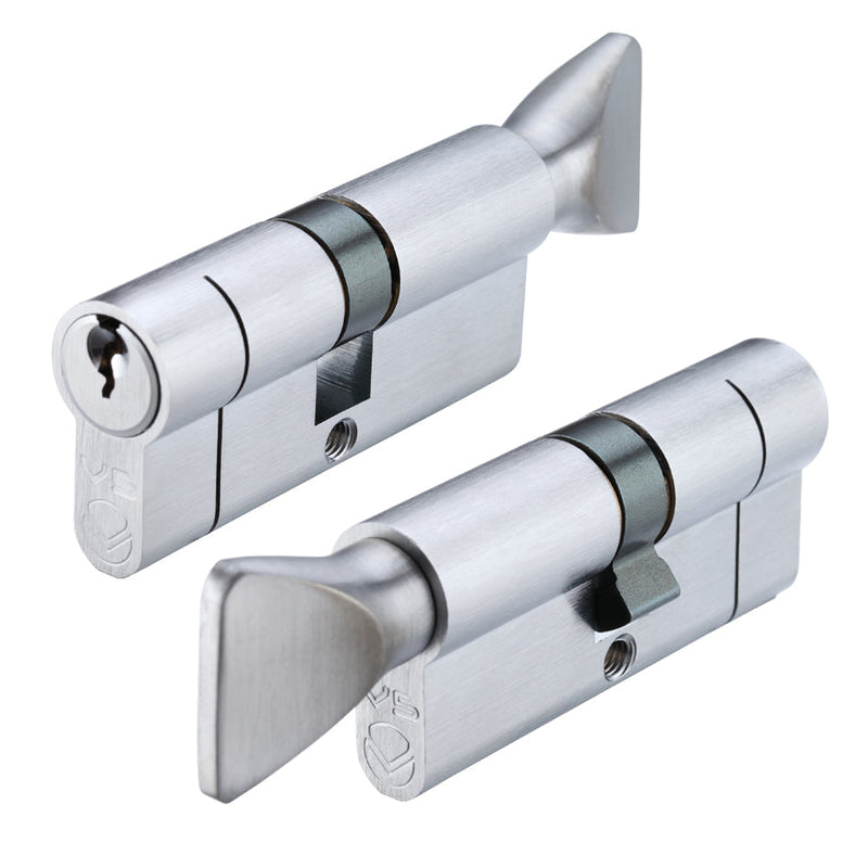 ZOO V5EP80CTSCMK1 V5 80mm Euro Cylinder and Turn Master Keyed (MK1) in Satin