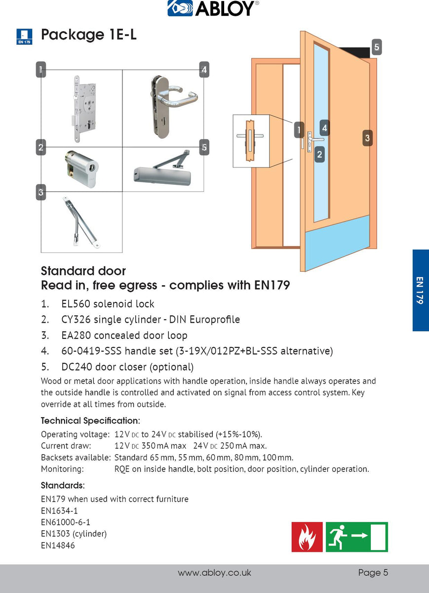 Abloy EL560 Electric Lock Package 1EL Keytrak