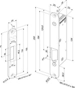 Abloy 351M.80 Flush Mount Electric Lock