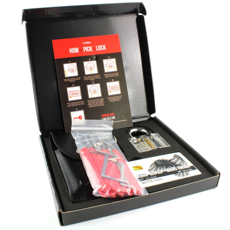 Lock Picking Kit - Lock Picks, Practice Lock, Spy Kit, Beginners Guide