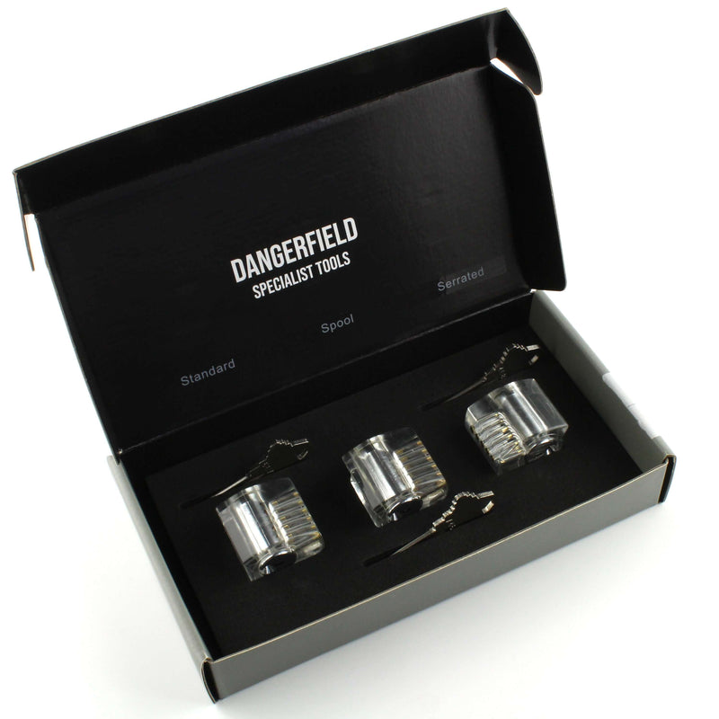 Dangerfield EUREKA Training Lock Set - 3 Progressively Harder Clear Locks