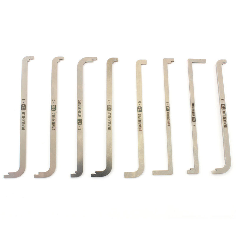 Dangerfield Extended TOK Top of Keyway Tension Wrenches + Case