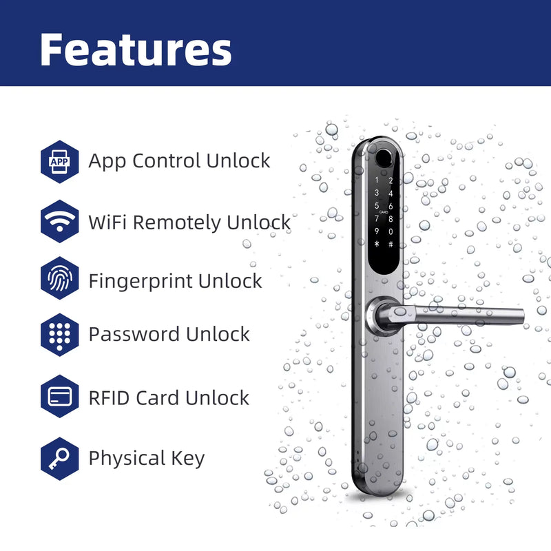 EA 215 Slim Line Smart Digital Lock for UPVC, Composite, Wooden & Aluminium Doors