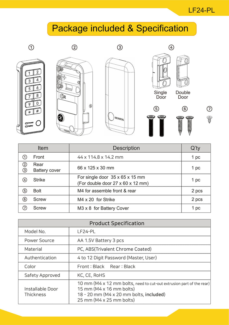 EALF24-PL Smart Digital Lock for Cabinet & Lockers