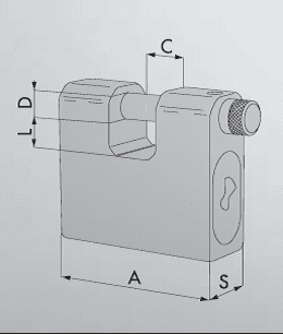 CISA 285 84 Heavy Duty Shutter Padlock – Keytrak