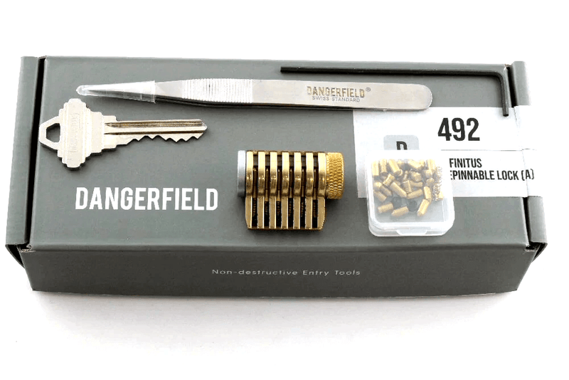 Dangerfield Infinitus Cutaway Practice Lock - Solid Brass - Perfect for Locksmith and Lock Pick Training
