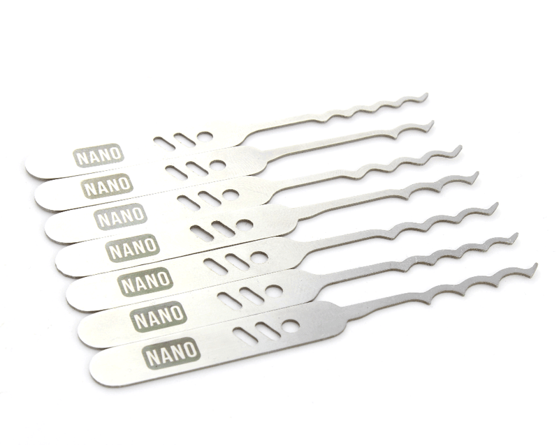 Dangerfield Nano SLIMLINE Covert Lock Pick Rake set - 0.6mm + Leather wallet