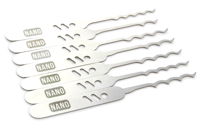 Dangerfield Nano SLIMLINE Covert Lock Pick Rake set - 0.6mm + Leather wallet