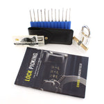 Beginners Lock Pick Set in a box: Complete Lock Pick Kit, Spy Card Kit + Practice Locks and Dummies guide by Lokko