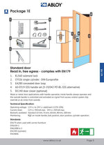 PDF showing components used in an Abloy EL560 Package 1E